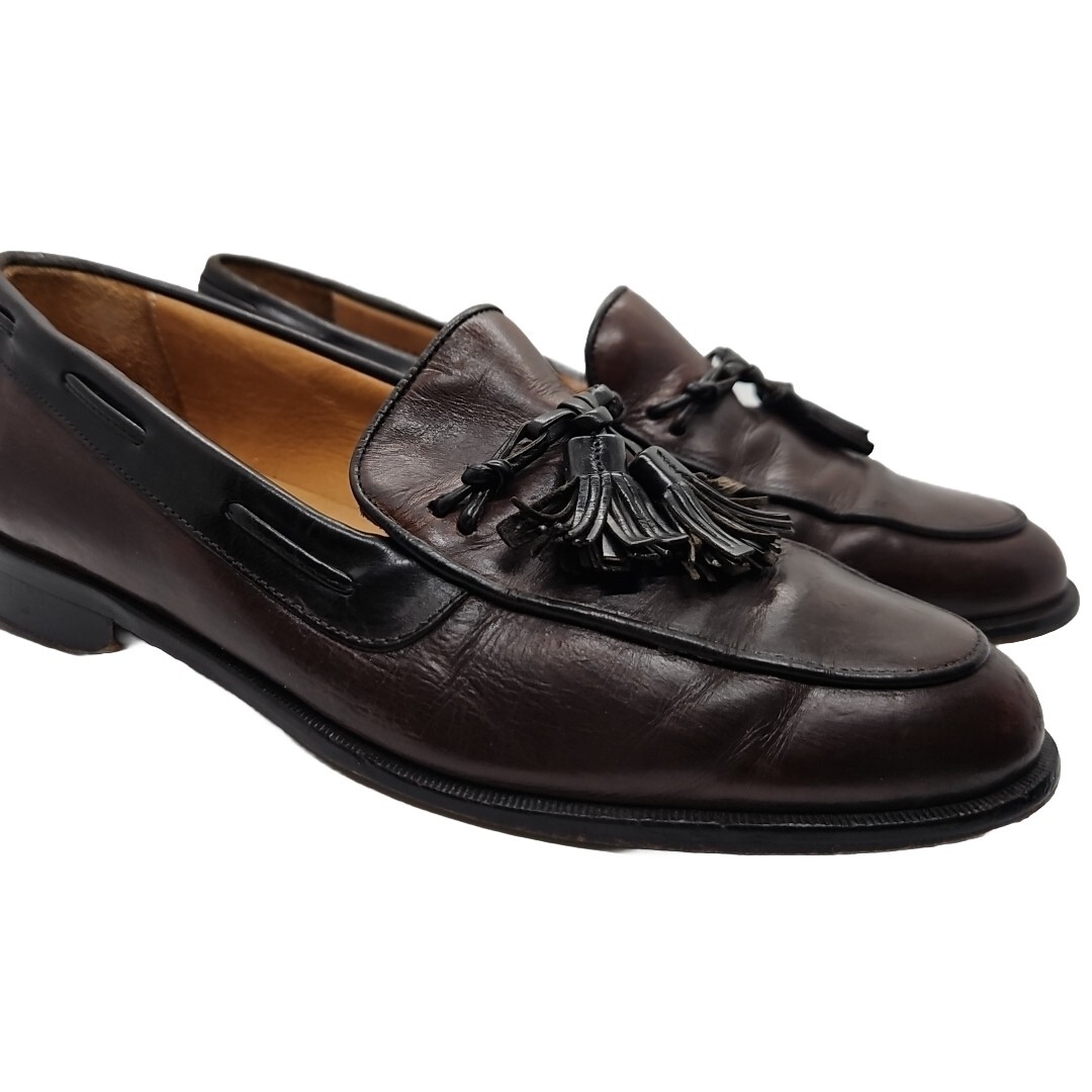 Men's Johnston And Murphy Cellini Brown Black Tassle Loafer 8 | eBay