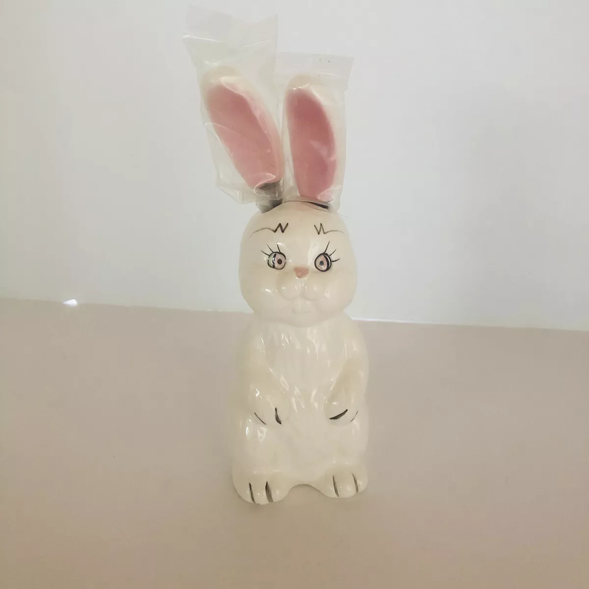 Bunny Rabbit Child s Utensil Holder Baby Spoon Fork Ears by