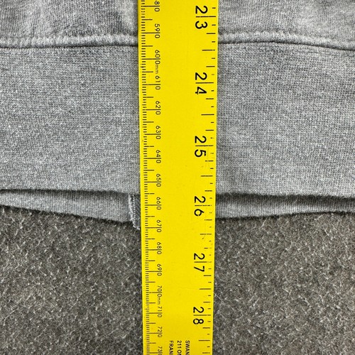 Undefeated Hoodie Mens L Grey Full Zip Sweater Fleece Solid Cotton Blend UNDFTD - Picture 11 of 12