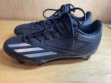 Adidas Adizero Protrax Medal Cleats Shoes Men’s Size 9 Black/Silver Stripe Lace