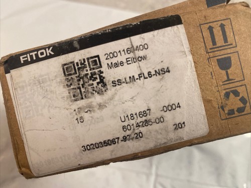 (15) FITOK SS-LM-FL6-NS Male Elbow 3/8" Tube OD x 1/4” NPT , Free Shipping!!! - Picture 2 of 2