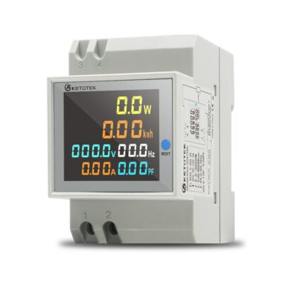 Electric Din Rail 40-300V 45-65HZ Digital LCD KW Energy Consumption Meter