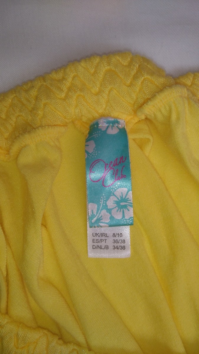 Robe Jaune Sans Manches Ocean Club Primark - Taille 8/10 - Longueur Genou