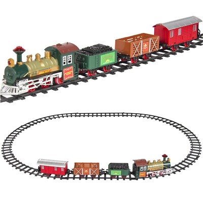 Best Choice Products Kids Classic Electric Railway Train Car Track Play Set  Toy