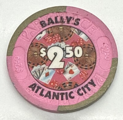 Bally s Casino $2.50 Chip Atlantic City New Jersey House Mold - Double Spurs