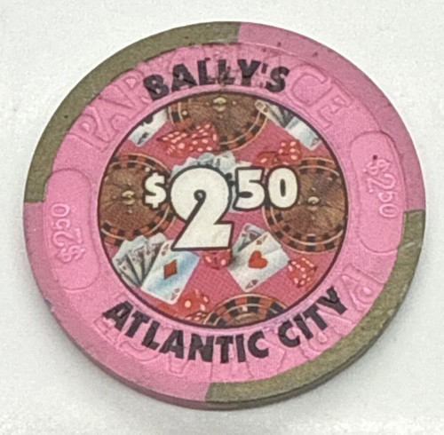 Bally’s Casino $2.50 Chip Atlantic City New Jersey House Mold - Double Spurs