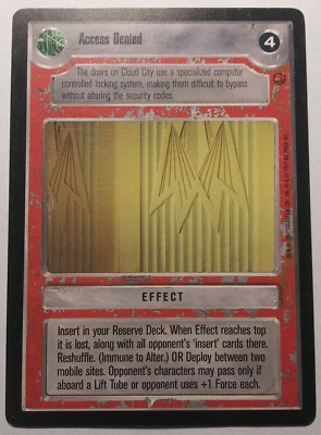 1997 Star Wars Customizable Card Game: Cloud City Access Denied