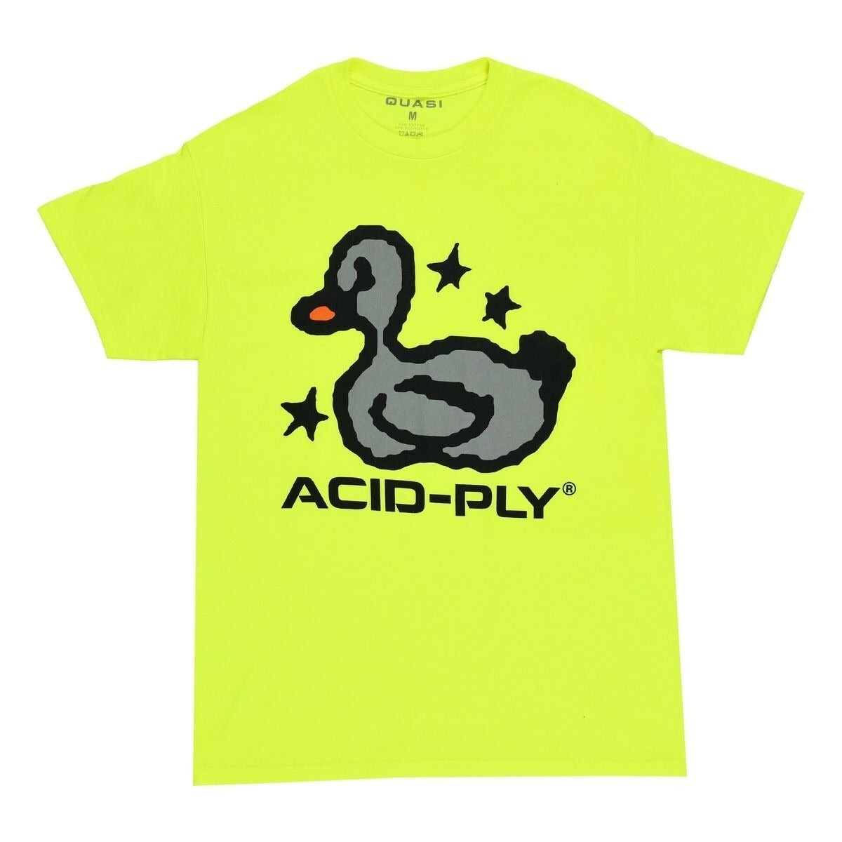 Brand New Mens Quasi Duck Tech Tee Saftey Green