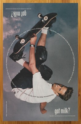 1998 Tony Hawk GOT MILK? Vintage Print Ad/Poster Official