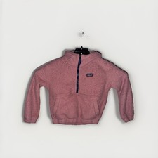 Patagonia Teddy Fleece Jacket Youth Medium Pink Hooded