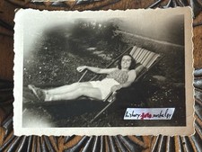❤️  Set 2x Foto ~40-60 Schöne Frauen Frau Liegestuhl Relax Beine Natur ~6x8