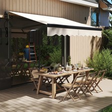 2.5 x 2m Electric Retractable Awning Canopy with Aluminium Frame, Beige