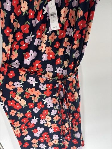 Nuevo con etiquetas Vestido Ann Taylor Floral Hasta la Rodilla Material Jersey Mediano Cinturón  - Imagen 7 de 8