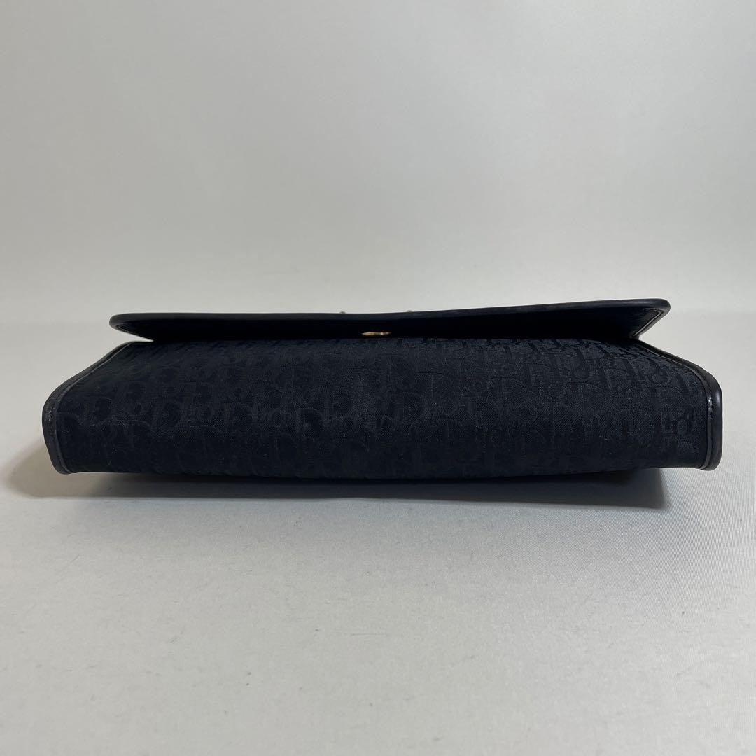 Christian Dior Shoulder Bag Canvas Genuine Leather Black Trotter Authentic thumbnail 5