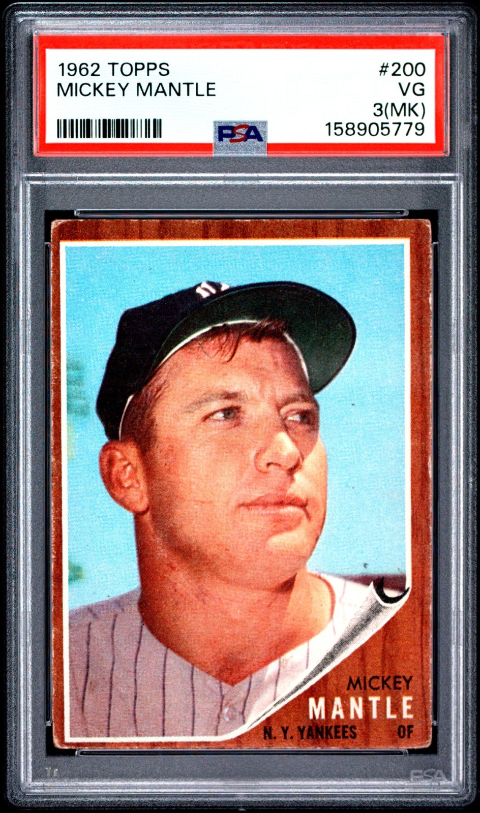 PSA 3 (MK) 1962 Topps #200 Mickey Mantle New York Yankees view 2