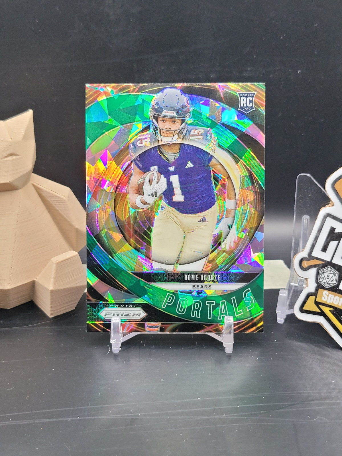 ROME ODUNZE 2024 Prizm Rookie GREEN CRACKED ICE Portals SP Chicago