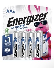 Energizer Ultimate Lithium AA Batteries, 8-Pack, 1.5V Double A Batteries