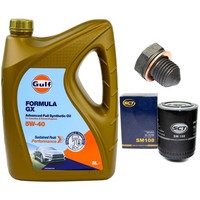 MotoröL Filter Set 5W-40 5 Liter + ÖLablassschraube FüR Audi Seat VW Polo 1.9