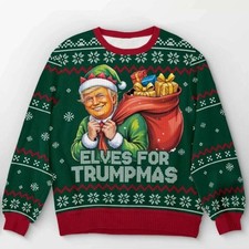 Elves For Trumpmas Ugly Christmas Sweater