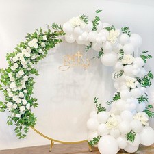 Gold Round Balloon Arch Stand 6.5ft Metal Backdrop Frame Circle Party Backdrop