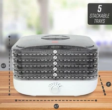 Turbo EZ-Store 5-Tray Dehydrator with Convection Air Flow