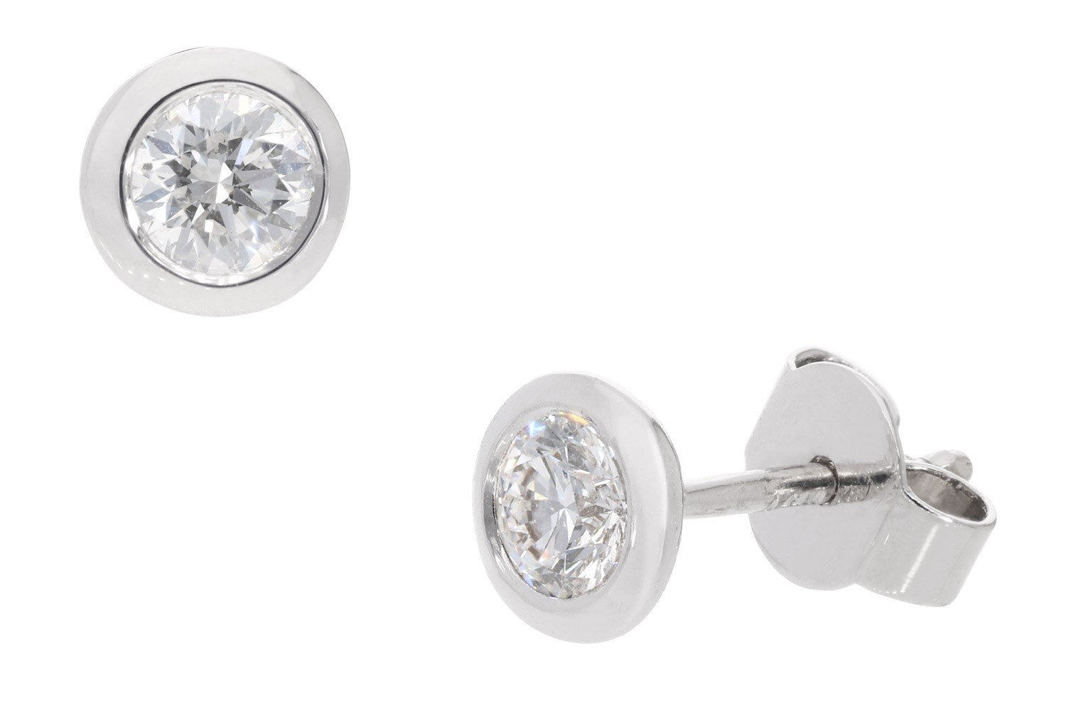 GLIZZ Schmuck Damen-Ohrringe Ohrstecker Weißgold 585 mit Diamanten 0,5 Ct GL1687