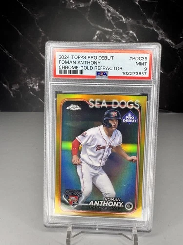 2024 Topps Pro Debut Chrome Roman Anthony #PDC-39 Gold Refractor /50 (RC) PSA 9