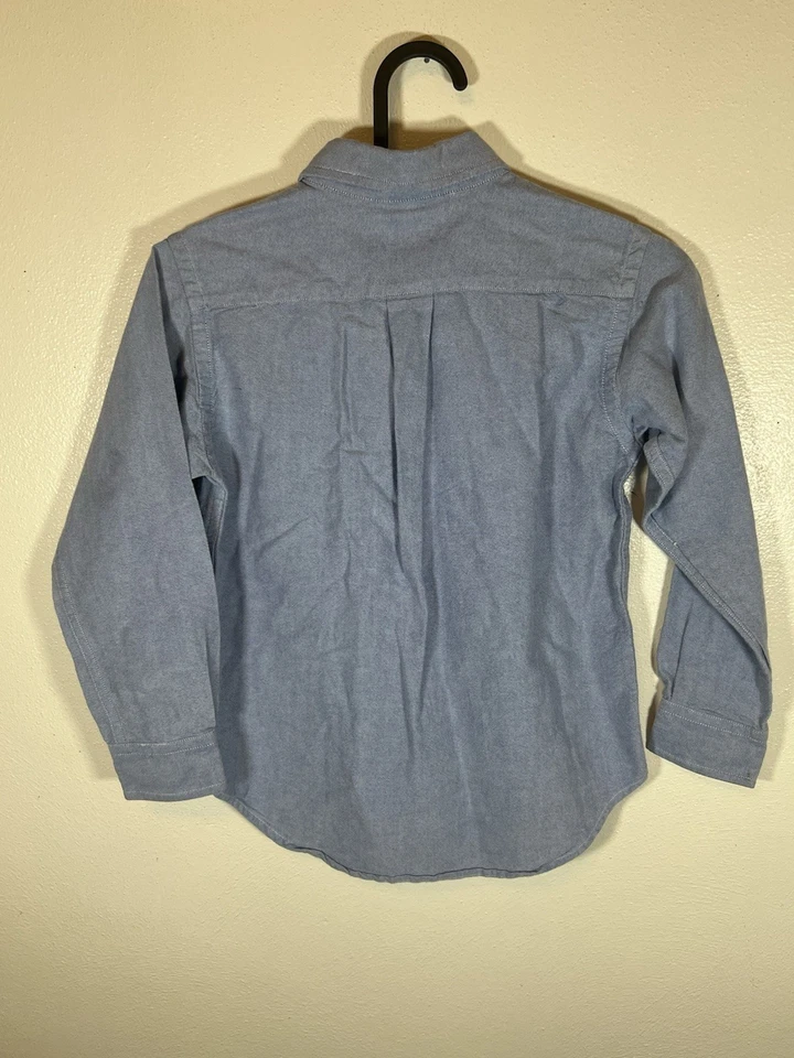 Camisa Oxford Ralph Lauren Masculina Tamanho 6 Azul Cor Pônei Manga Longa - Imagem 3 de 3