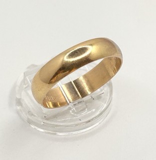 10K YELLOW GOLD FILLED 5.8MM WEDDING BAND RING 3.9g SIZE 12.75