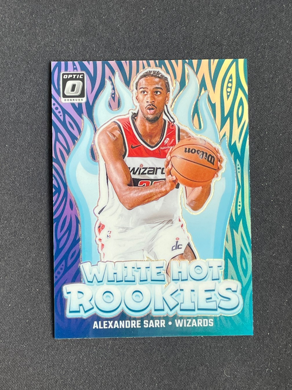 Alexandre Sarr 2024-25 Panini Donruss Optic White Hot Rookies Holo Prizm RC #14