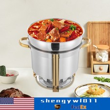 11L Soup Chafer Catering Chafing Dish Food Pan Warmer Stainless Steel 11.62Quart