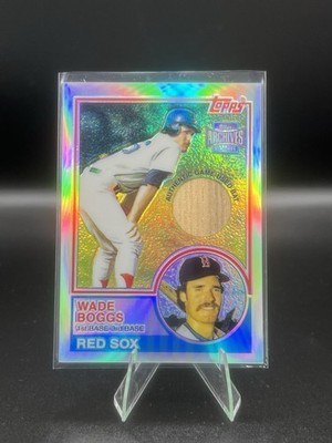 2001 Topps Archive Reserve Baseball Wade Boggs Refractor Relic Card #498