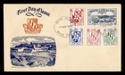 DR WHO 1954 GB HERM ISLAND FDC COAT OF ARMS COMBO 1S M81868