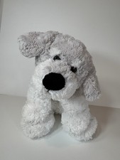 Best Made Toys Gray White Puppy Dog Plush Stuffed Animal Fluffy Soft Floppy EUC