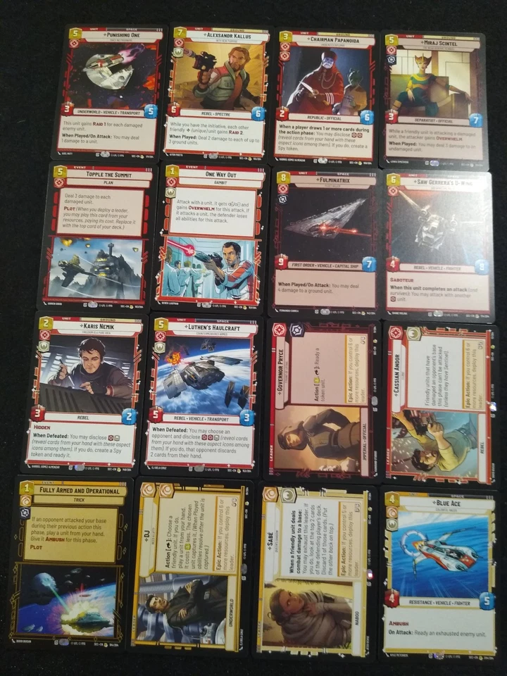 STAR WARS UNLIMITED SECRETS OF POWER 174 CARD 3X COMPLETE RARE REGULAR BASE SETS - Image 4 of 4