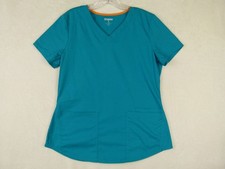 Scrubstar Unisex Size S/CH Aquamarine Blue V-neck Scrub Top w/ Pockets