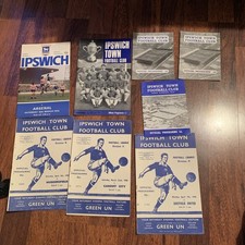 X8 Ipswich Town FC 1950s 1960s 1970s Football Programme Arsenal 1958