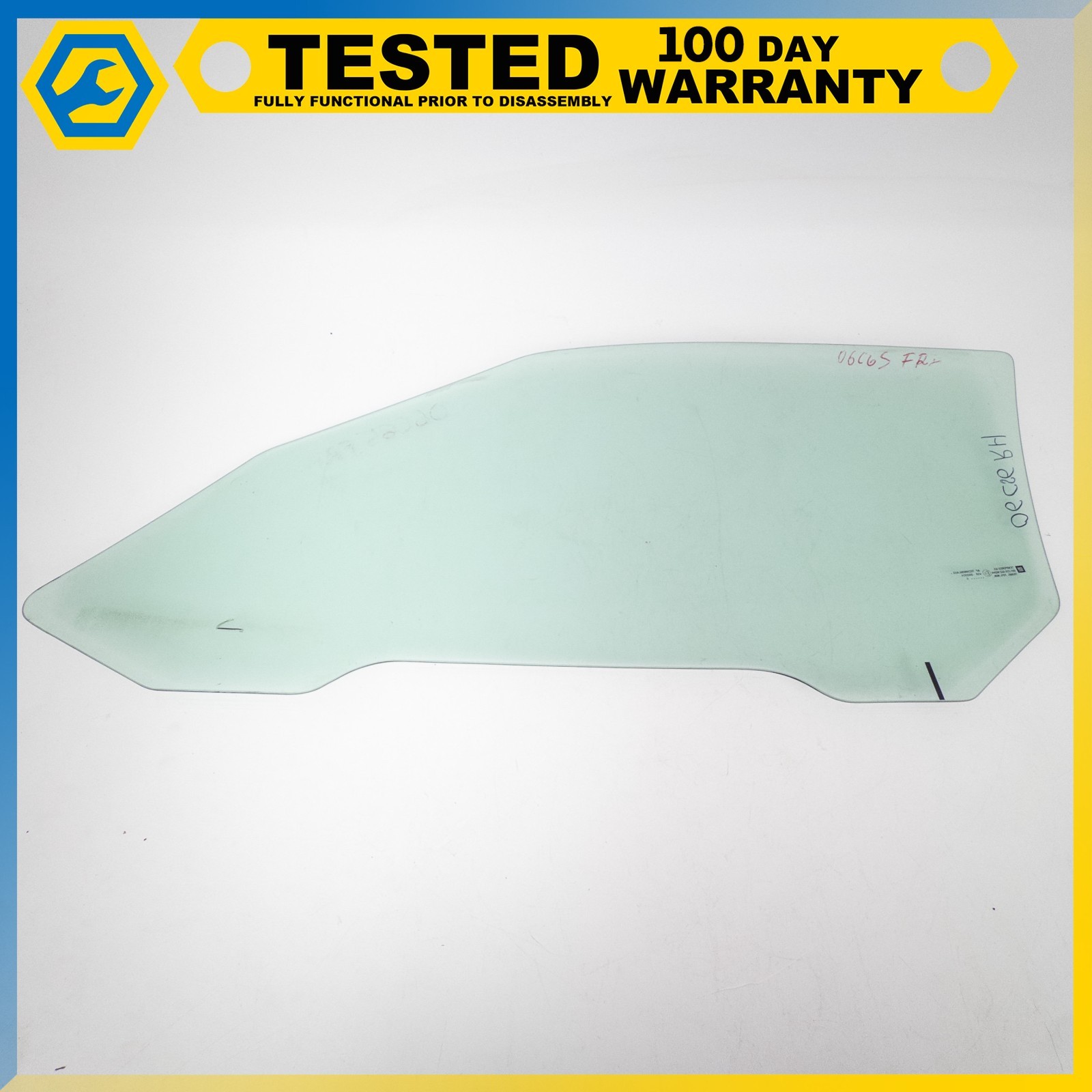 05-13 CHEVROLET CORVETTE C6 FRONT RIGHT PASSENGER SIDE DOOR WINDOW GLASS OEM
