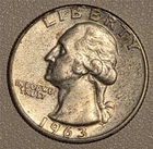 *HIGH GRADE* 1963-P Washington 90% Silver Quarter Philadelphia *BREAST FEATHERS*