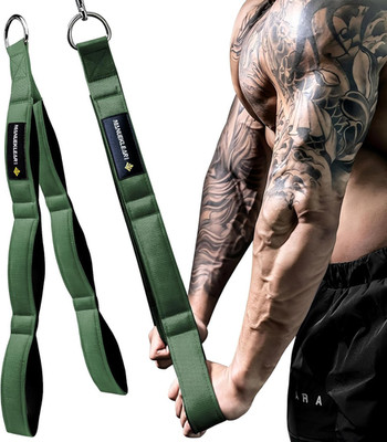 MANUEKLEAR 3 Grip Lengths in 1 Tricep Rope Cable Attachment with Ergonomic Handl