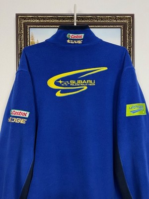 Vintage Subaru Racing Fleece Zip Jacket Rare Marlboro Ferrari Mens