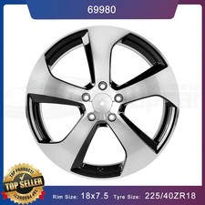 For 2014-2020 VW GOLF GTI OEM Design Wheel 18" 18x7.5  Machined Black Rim🔥69980