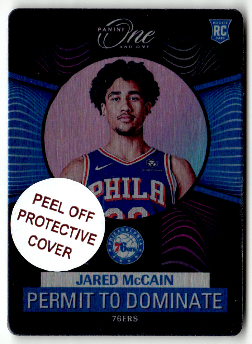 2024-25 Panini One And One NBA No. 13 Jared McCain Rookie Permit To Dominate SSP