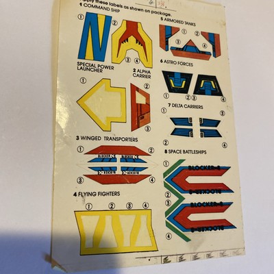 Takara Vintage Diakron Robot 1983 original sticker sheet partially used ...