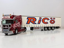 Tekno truck models, Scania  4X2 Longline + Curtaineside Trailer  , RICO