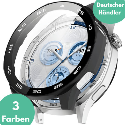Hülle für Huawei Watch GT5 46mm Schutzglas Panzerfolie Display Screen Case 9H