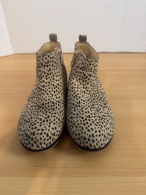 Cat & Jack Toddler Girl Ankle Zipper Booties Brown Black Cheetah Size 12