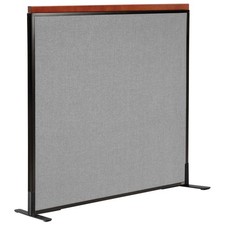 48-1/4"W x 43-1/2"H Deluxe Freestanding Office Partition Panel Gray