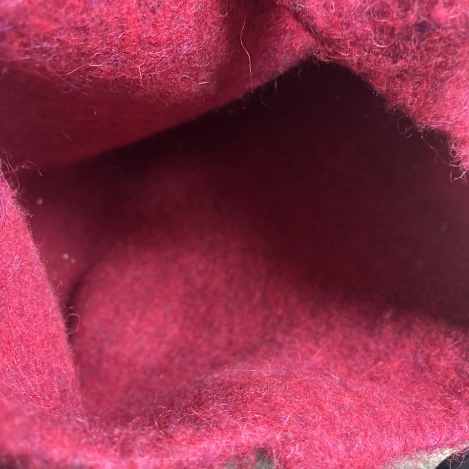 Cartera grande de lana roja vintage Foto 4 de 4