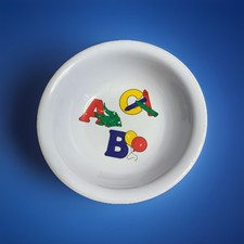 Nice Vtg ABC Alphabet Bowl for Child Parenting Melamine
